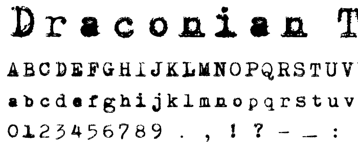 Draconian Typewriter font